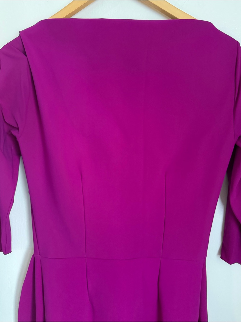 Chiara Boni La Petite Robe Kate Dress Boat Neck Midi Fuchsia Purple IT 46 US 10 - Picture 10 of 11
